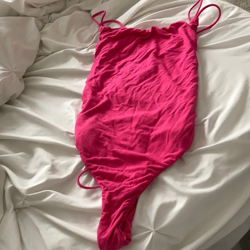 Hot pink bodysuit
